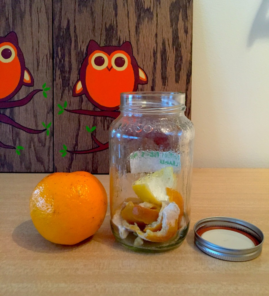 Orange with majson jar